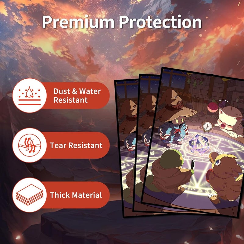 Comdek00 MTG Card Sleeves(Fantasy Family) Art Card Sleeves Deck Protector, Clear Front & Matte Back, Smooth Shuffle - Image 3